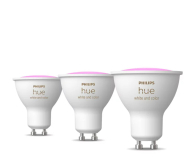 Inteligentne oświetlenie Philips Hue Hue White and color ambiance Inteligentny reflektor GU10 (3s 8720169229877